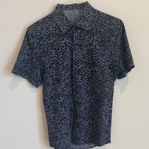 lululemon athletica Navy and White Casual Shirt